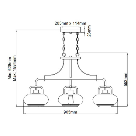 Lampa wisząca  Trilogy (QZ-TRILOGY-ISLE-BN) - Elstead Lighting
