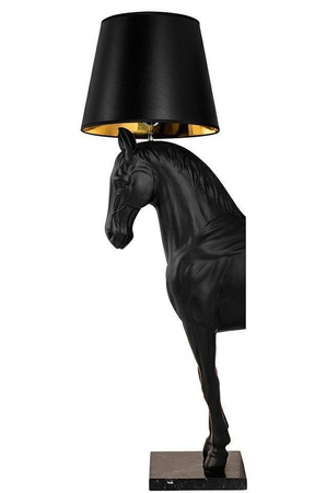 Lampa podłogowa KOŃ HORSE STAND S czarna - włókno szklane (JB001S) - King Home