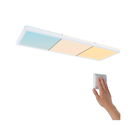 Plafoniera ATRIA SHINE LED Backlight DIM 22W 1800lm 580x200mm 3000/4000/6500K 230V biały matowy / tworzywo sztuczne (PL79927) - PAULMANN