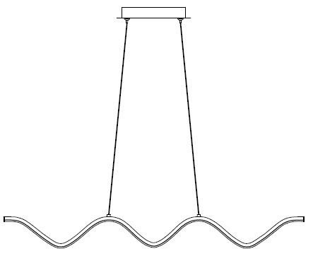 Lampa wisząca ZIGZAG LED czarna 90 cm (ST-MD240602 BLACK) - Step into Design