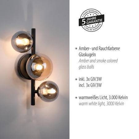 LAMPA WISZĄCA POPSICLE SMOKY/BURSZTYN (9583-18) - Paul Neuhaus