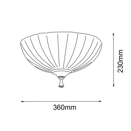 Plafon Granada - Patyna połysk (360 mm)   (8331) - Amplex