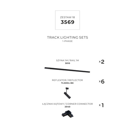 ZESTAW 18 SZYNOPRZEWODY BLACK JEDNOOBWODOWY (3569) - Zuma Line