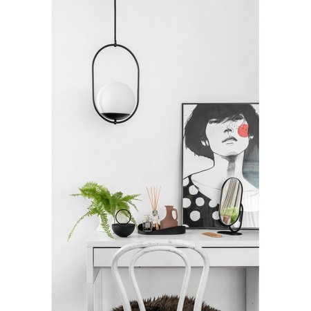 KOBAN B czarna sufitowa lampa wisząca z podwyższoną szczelnością IP44 (KOB122PS0) - Ummo