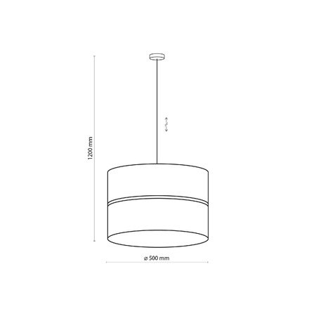 Lampa wisząca LINOBIANCO Ø 50 (6573) - TK Lighting