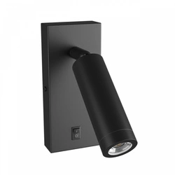 MADARA SLIM MR11 SWITCH KINKIET 230V IP20 38x95 + baza140x60x25 CZARNY z włącznikiem (SLIP003040) - Spectrum LED