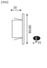 Oprawa przyschodowa EDGE LED kwadrat 1x1,2W 50lm 2700K 230V czarny matowy / tworzywo sztuczne (PL93094) - PAULMANN