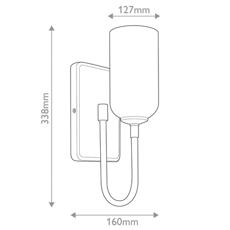 Elegancki kinkiet Solia Szampański brąz (KL-SOLIA-1W-CPZB) - Elstead Lighting