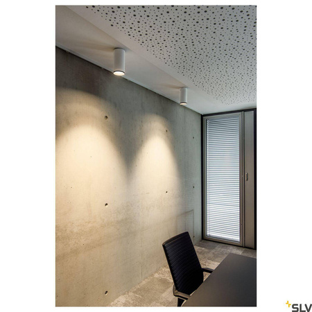NUMINOS® CL DALI M, wewnętrzna oprawa sufitowa natynkowa LED, biała/czarna 3000 K 36° (1004519) - SLV