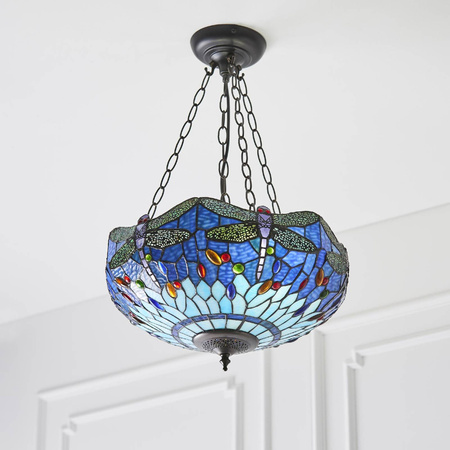 Lampa Wisząca Dragonfly blue (64075) Tiffany