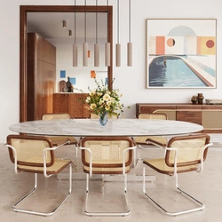 Lampa wisząca ze ściemniaczem Push Dimm/DALI2 IVAR 6L taupe LED 3000K (TH.605) - Thoro Lighting