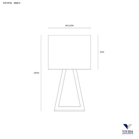 Lampa Stołowa PUP METAL (0028.71 DIM) - Vivida