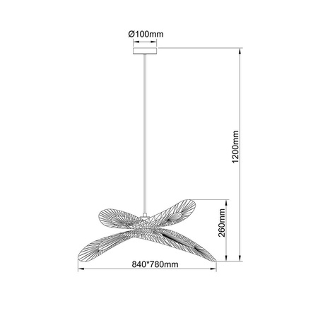 Rattanowa lampa wisząca Raya naturalna 1xE27 (LP-2704/1P NT) - Light Prestige