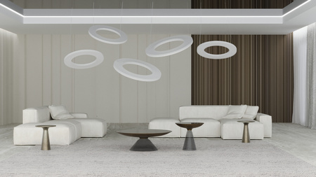 NEXO Z4 - lampa zwieszana pozioma - czerwona terakota - średnica 100 cm - 4000K (5229) - ANTIGO