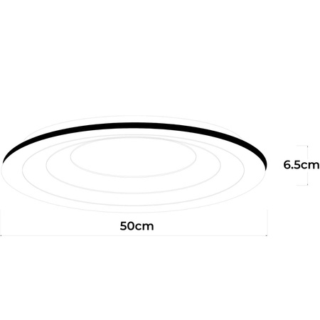Nowoczesny plafon Alune okrągły LED CCT (LP-3009/1C WH round) - Light Prestige