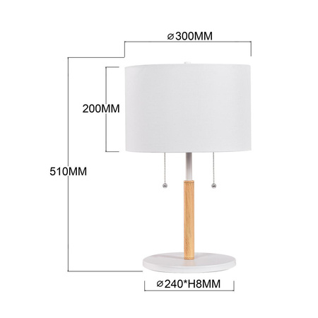 Lampa stołowa Fogo 2xE27 biała  (LP-0304/2T WH) - Light Prestige
