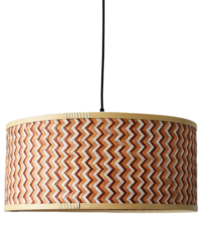 PHIL Lampa wisząca, pleciony bambus, przewód tekstylny czarny (LY01PHI/D50/NA) - LYOMA