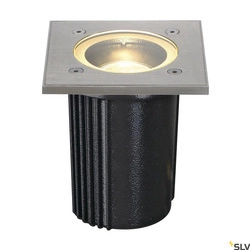 DASAR EXACT 116, lampa podłogowa wpuszczana outdoor, QPAR51, IP67, kwadratowa, stal nierdzewna 316, maks. 35W (228434) - SLV