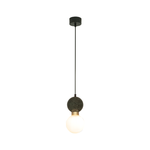 PENDANT LAMP G9 MAX 7W GREEN MARBLE - BRASS (23242 Zambelis) - Zambelis