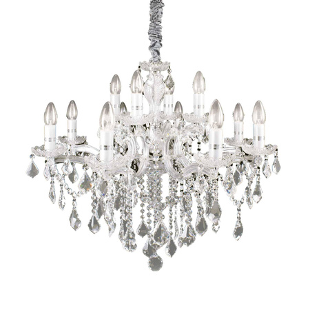 Srebrny żyrandol FLORIAN SP12 (35604) Ideal Lux - 12 "świeczek"