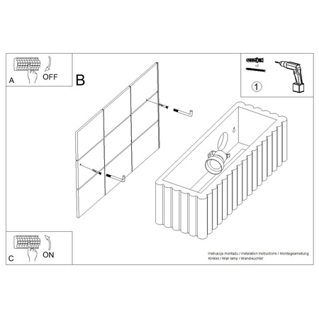 Kinkiet ceramiczny RIGATA taupe (SL.1887) - Sollux Lighting