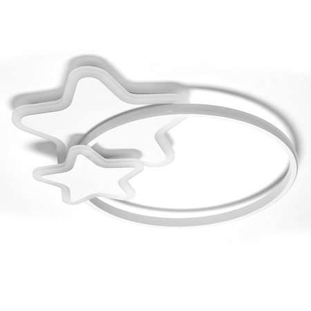 LAMPA DZIECIĘCA LED SUFIT BIAŁE GWIAZDKI 60W + PILOT DL-I05 - DomenoLED