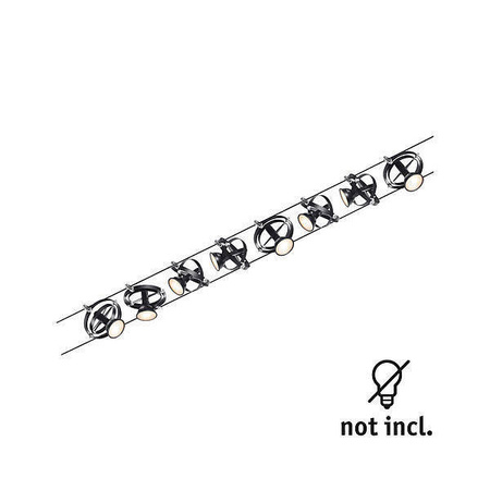 System linkowy DC zest Cardan max.8x7W GU5,3 Cz-mt /Chrom 230V/12V DC 60VA metal (PL94494) - Paulmann