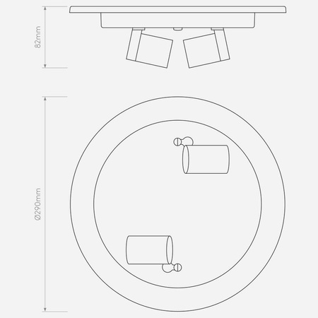 Baza Astro Ceiling Base 290 (1462001) - Astro Lighting