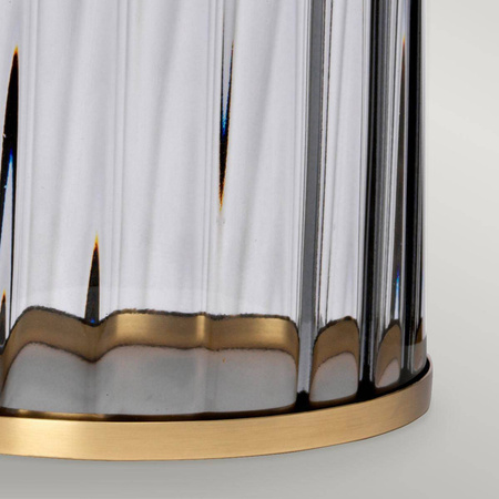 Lampa stołowa Reno - 1 źródło światła - Przydymione szkło/ Stary mosiądz (QN-RENO-SMOKE-AB) - Quintiesse