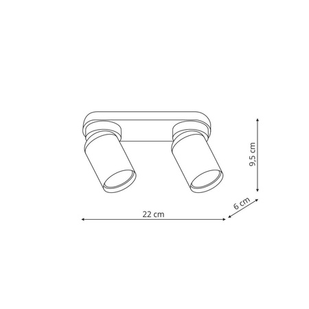 Pointa 2 spot biały 2xGU10 (LP-6398/2WS WH) - Light Prestige
