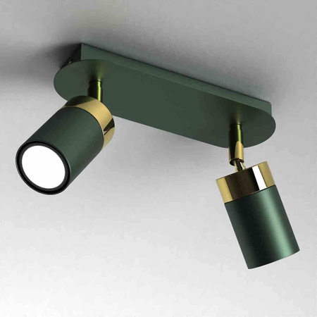 Lampa sufitowa JOKER GREEN/GOLD 2xGU10 (MLP7718) - Milagro