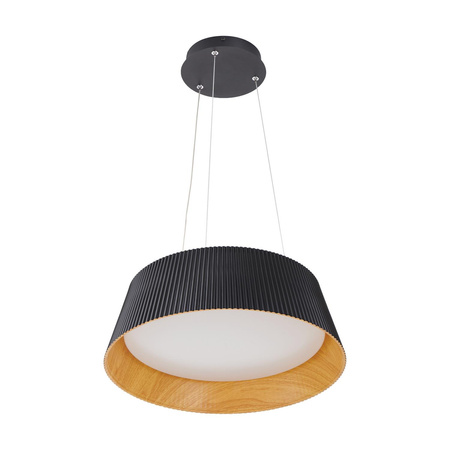 Lampa wisząca z efektownym kloszem FRILL LED czarna 45 cm (ST-DL6487-BK) - Step into Design