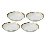 KARE komplet 4 talerzy głębokich BELL 20  cm biało-złoty (54948) - Kare Design