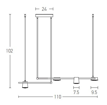 PENDANT LIGHT 28W LED 3000K 220-240V METAL+ACRYLIC SANDY BLACK & BRASS COLOR (2035 Zambelis) - Zambelis