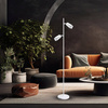 FLOWER WHITE CHROME LAMPA PODŁOGOWA 1xGU10 (ML0277) - Milagro