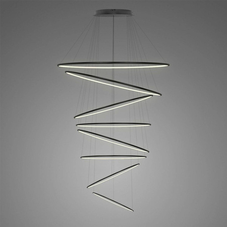 Lampa wisząca Ledowe Okręgi No.8 230 3k czarna Dali (LA088/P_230_in_3k_black_Dali) - ALTAVOLA DESIGN