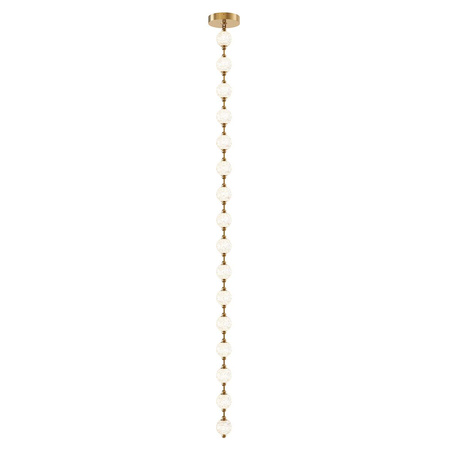 Efektowna lampa wisząca LED Marni długa - Naturalny mosiądz (QN-MARNI-16P-292-NBR) - Quintiesse
