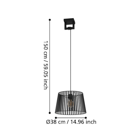 Lampa wisząca BOGOTA czarna (390002) - EGLO