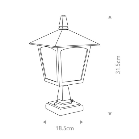 Lampa stojąca zewnętrzna York (BL7-BLACK) - Elstead Lighting