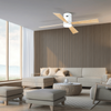 CEILING FAN WHITE MAT MAPLE WOOD-WHITE 15W LED (19137 Zambelis) - Zambelis