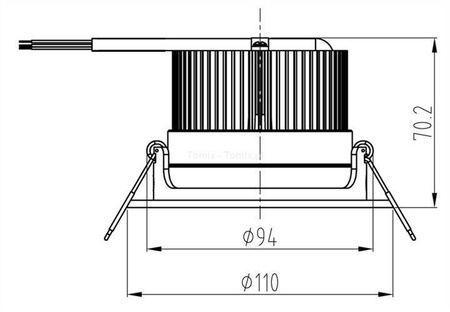 Oprawa do wbudowania COB 94 RGBW kol. biały (D565245)