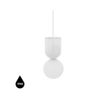 LUOTI biała sufitowa lampa wisząca z podwyższoną szczelnością IP44 (LUA111PS0) - Ummo