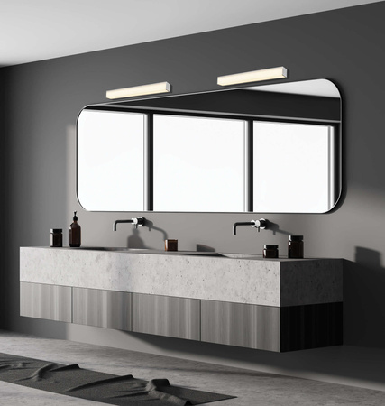 BATHROOM LIGHT 16W 3000K  ALUMINUM -ACRYLIC- METAL  CHROME (20150 Zambelis) - Zambelis
