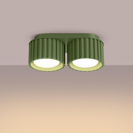 Plafon AURA 2 zielony oliwkowy Gx53 (SL.1798) - Sollux Lighting