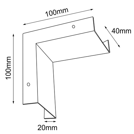 Narożnik ściana-sufit do systemów modułowych Line move - Biały   (1069) - Brosline