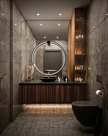 Kinkiet ring HOOP 60 czarna  (MSE1501100398) - Moosee