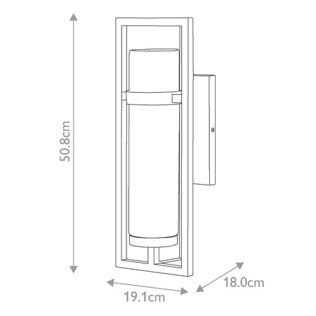 Latarnia naścienna Cordillera - 1 źródło światła - Oksydowany brąz (HK-CORDILLERA-M-BU) - Hinkley