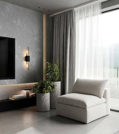 MOOSEE lampa ścienna EVANS czarna / złota (MSE010100358) - Moosee