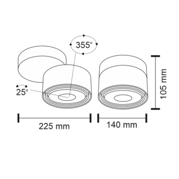 Oprawa natynkowa HIMI (biały) (7024) - Shilo