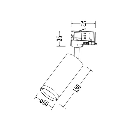 Oprawa Mica Track Biały + Chrom 1xGU10 - 3-obwodowy (ML2193) - Milagro